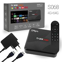 смарт приставка для тв q98pro tv box медиаплеер, 4g+64g android-приставка цифровая для телевизора  фото