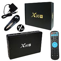 медиа-приставка x96h  allwinner h6  4gb/64gb android 9,0 медиаплеер smart tv iptv приставка 4k h.265  фото