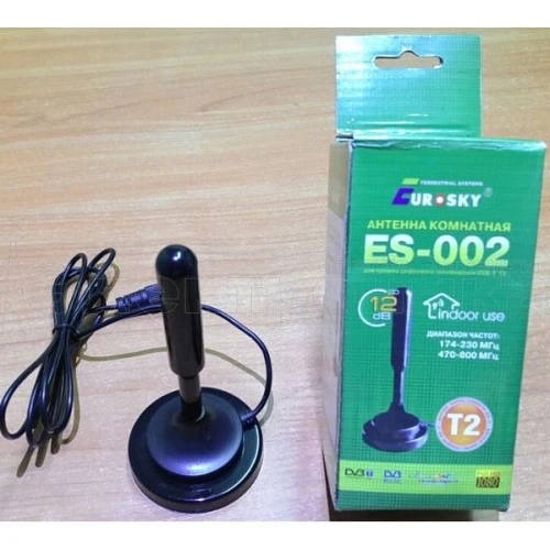 Антенна Комнатная Eurosky ES-002 T2  активная купить в г.Горячий Ключ